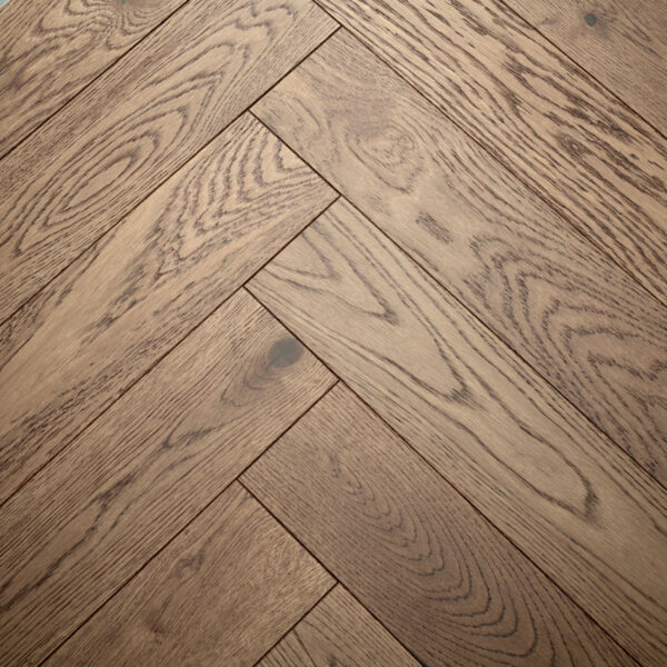 Engineered parquet flooring in coffee color - Woodpecker flooring Goodrich coffee oak