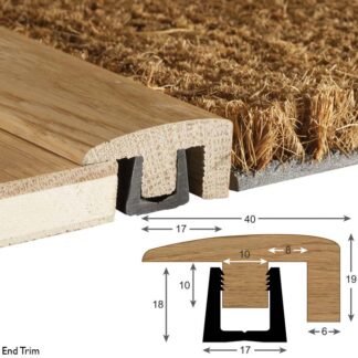 solid wood end trim for high floors