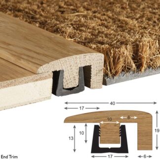 solid wood end trim for medium floors