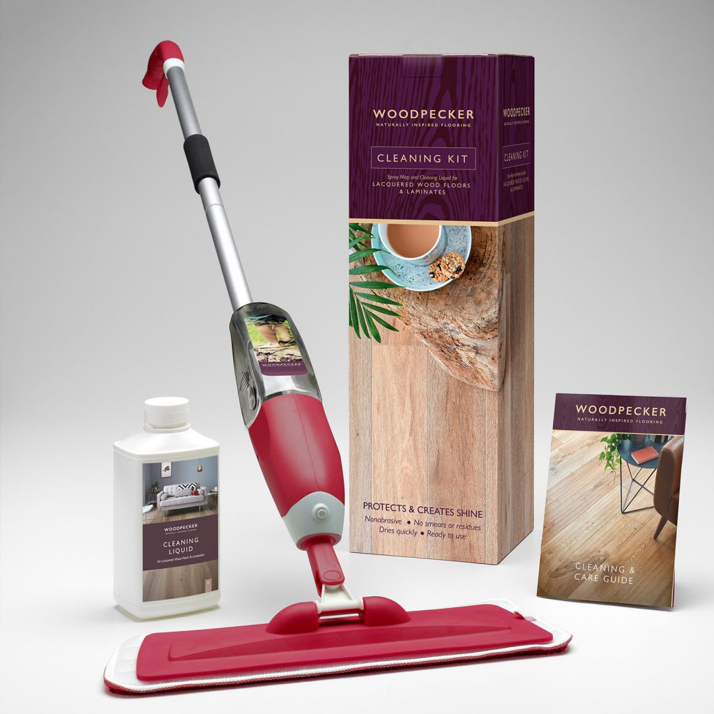 Cleaning kit for wood flooring