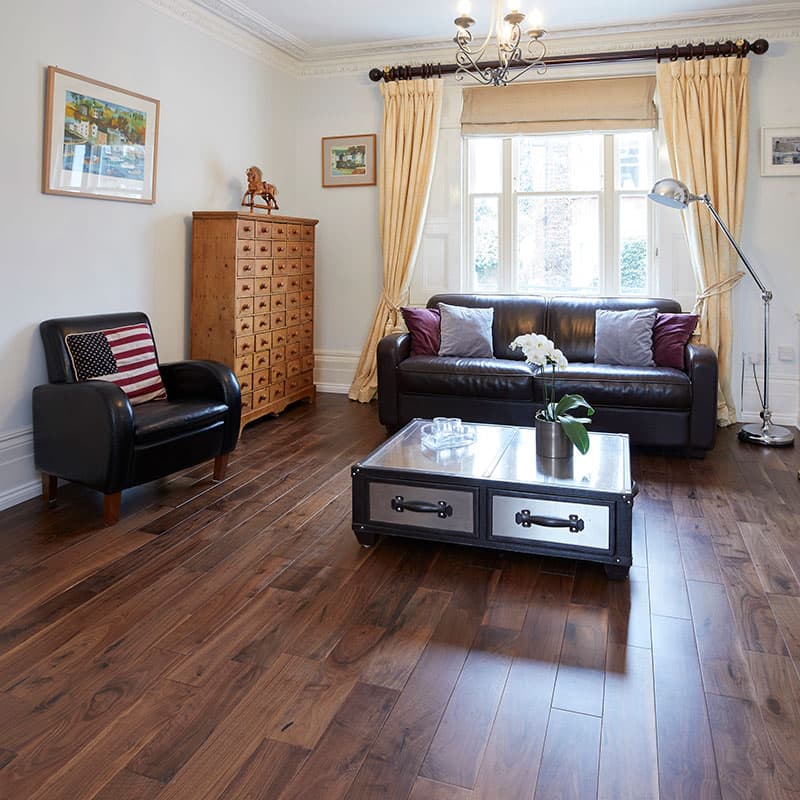 walnut flooring living room