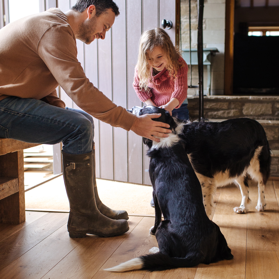 wood flooring with children and pets