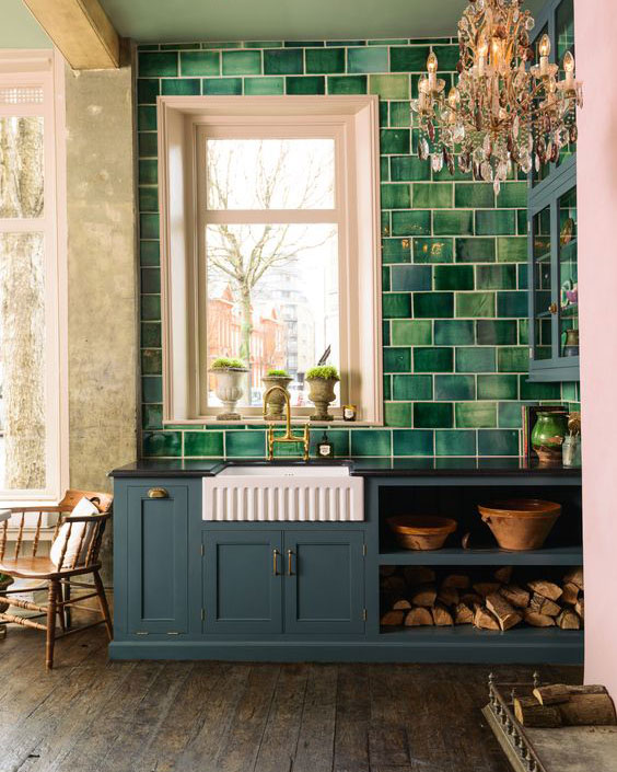 2018 home design colourful kitchens