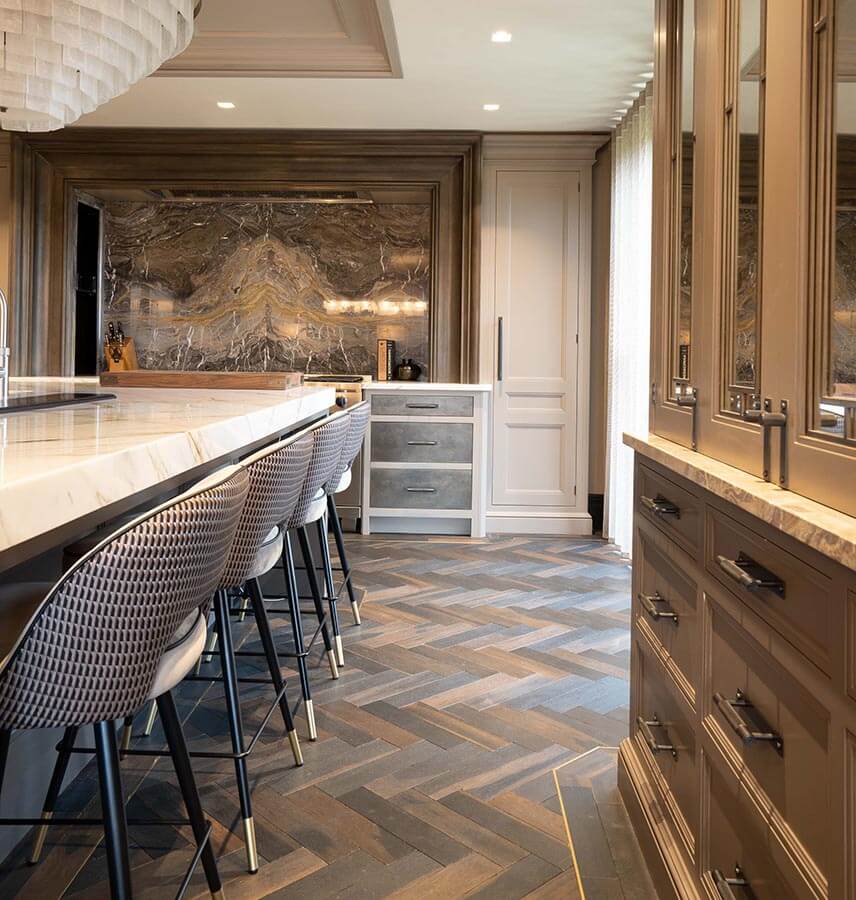 dark interior kitchen woodpecker flooring 