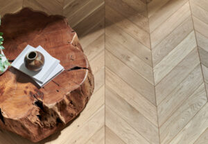 Goodrich Raw Oak Engineered Chevron Woodpecker Flooring