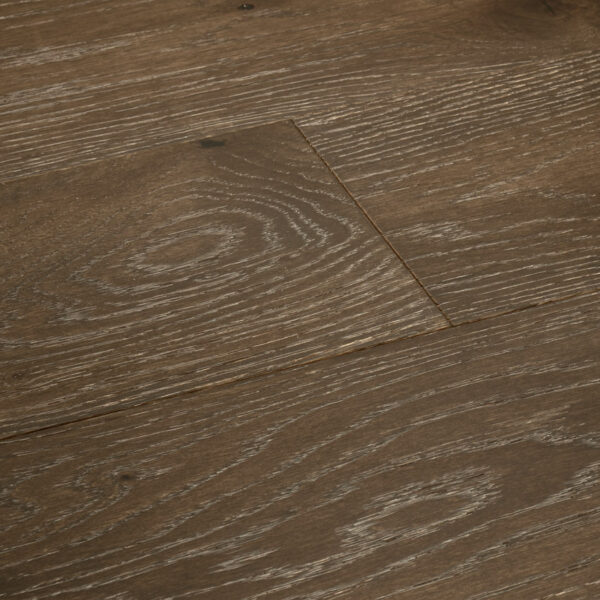 Engineered wood flooring in darker tones. Harlech espresso oak