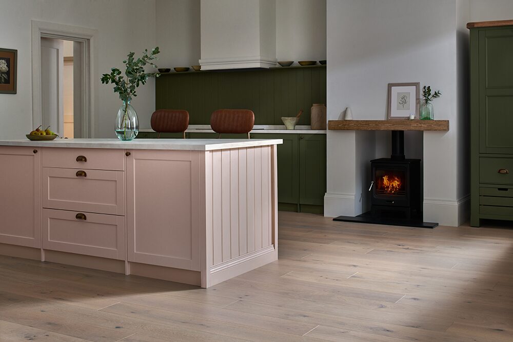Wood Floors in a Kitchen: Stonehaven Strait Oak | Bold Colours