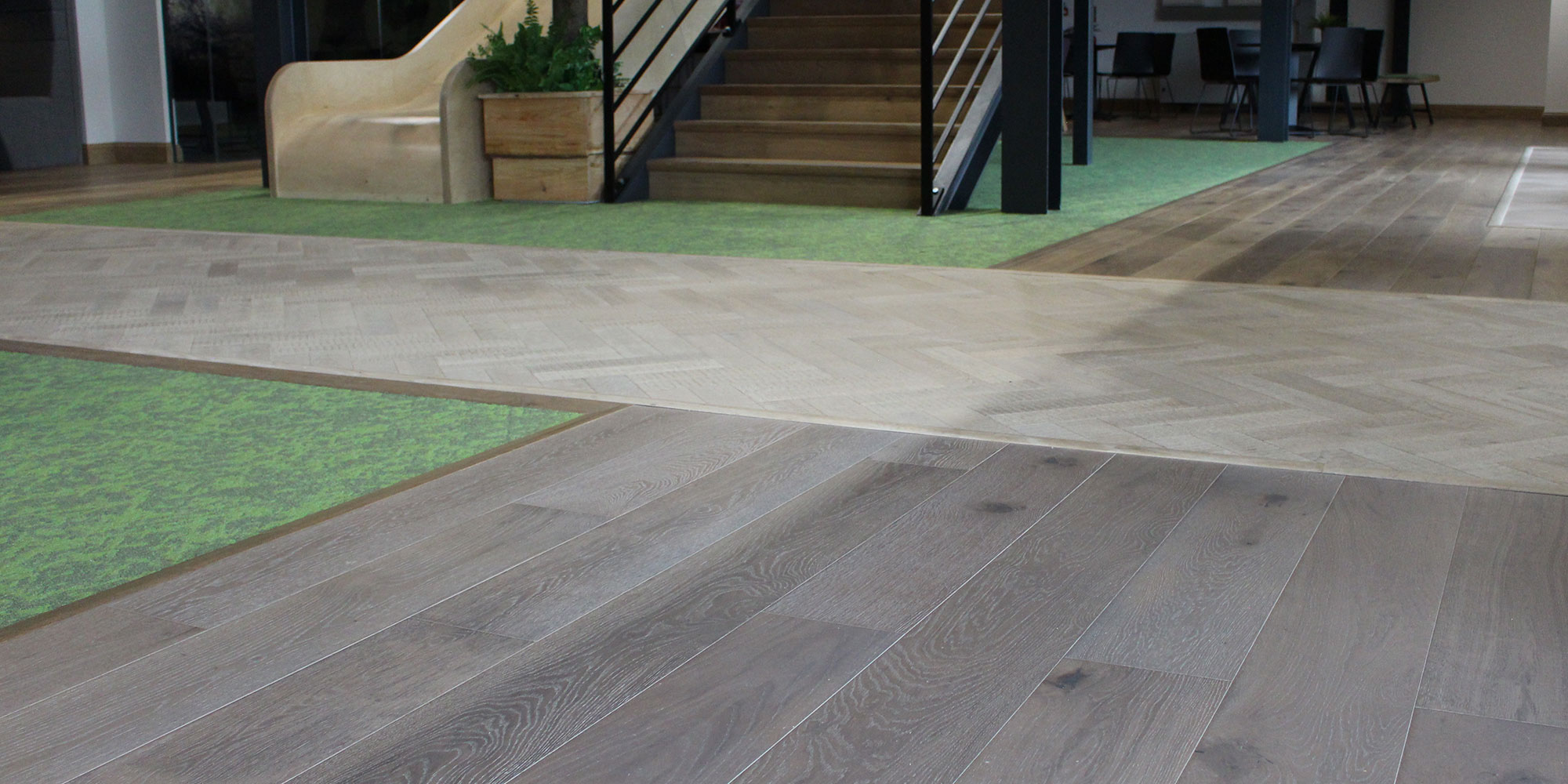 Using Wood to Define Spaces Woodpecker Flooring Professional
